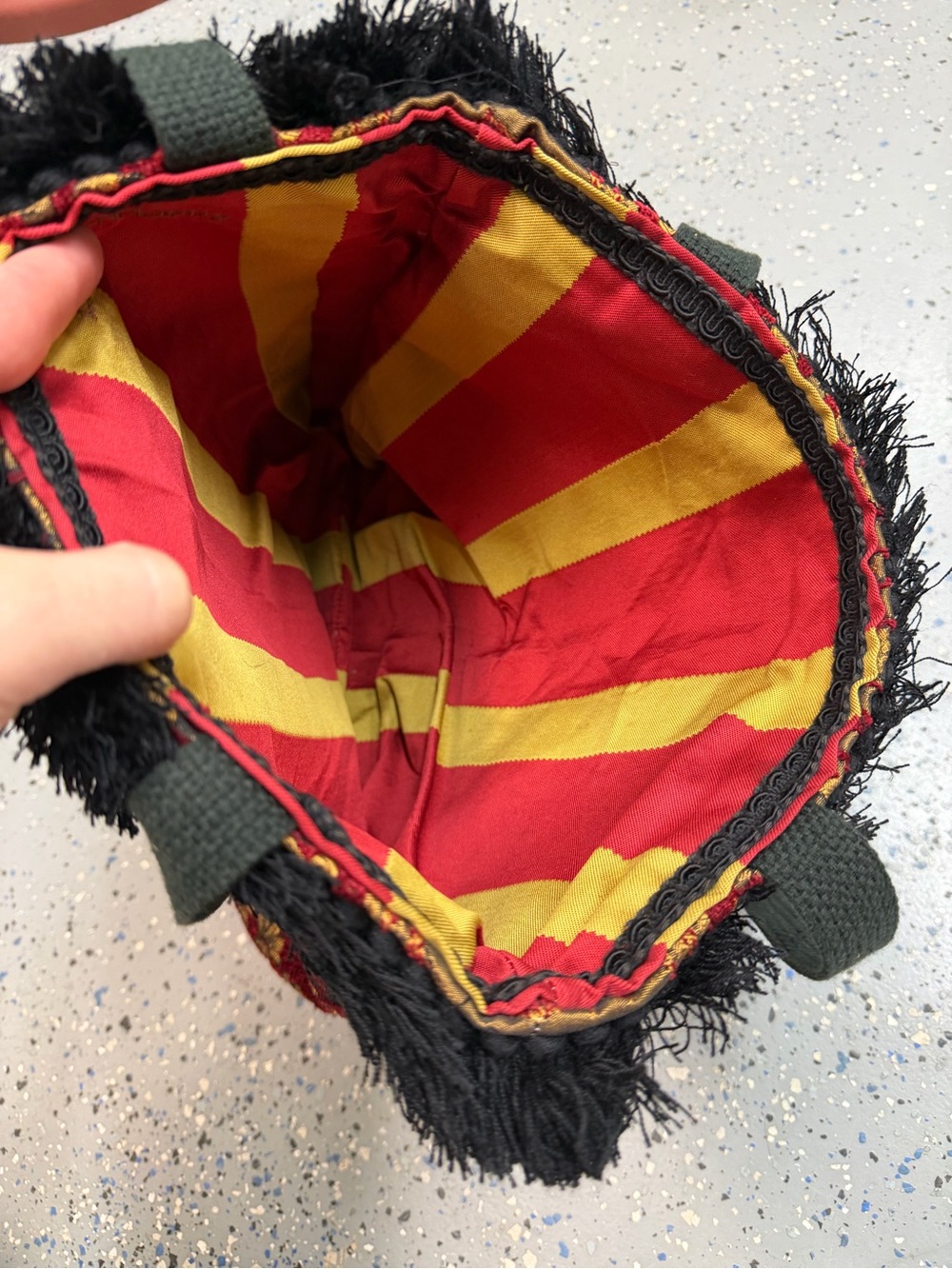 Red and Gold Damask Tapestry Shoulder Bag - Picture 4 of 5